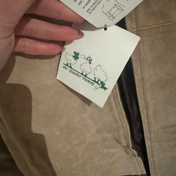 NWT Quacker Factory Safari Jacket Women’s X-Small Suede Leather Full Zip - Picture 5 of 13